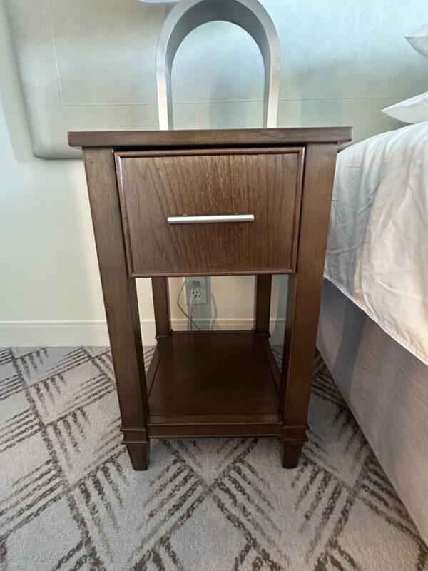 wood side table with one drawer