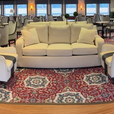 Sofa with Two Matching Pillows