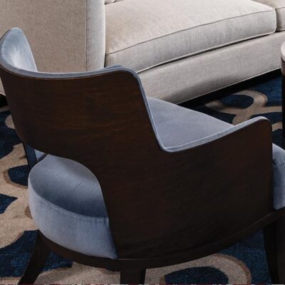 Small Open Back Lounge Chair